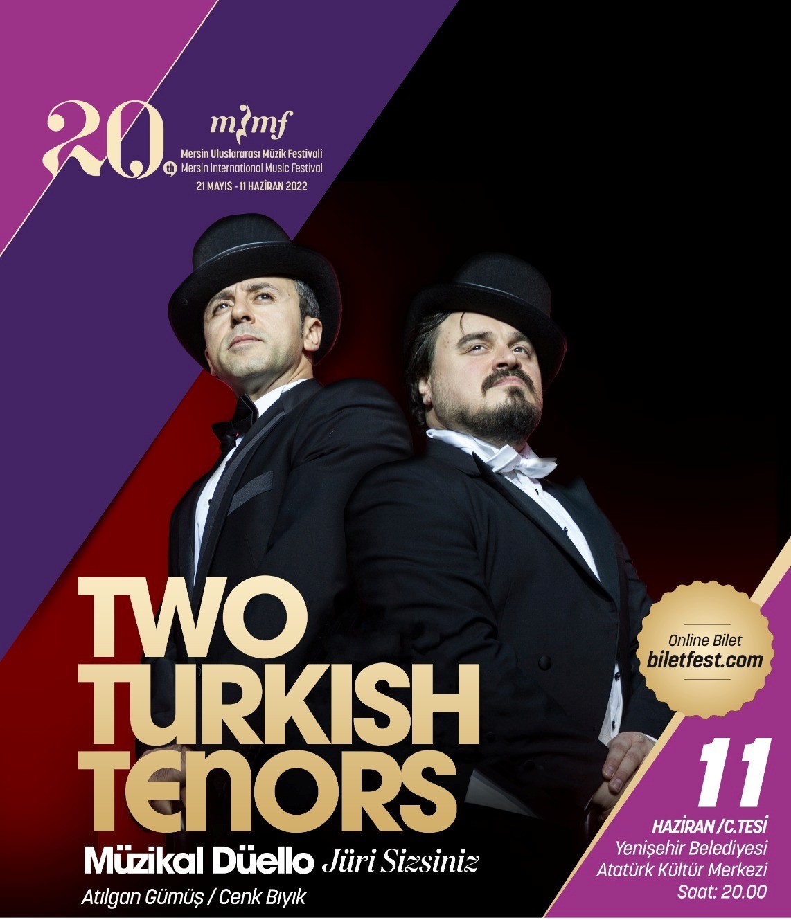 two turkish tenors muzikal duello oyunu festivalde mersinlilerle bulusacak 3b7fbbc